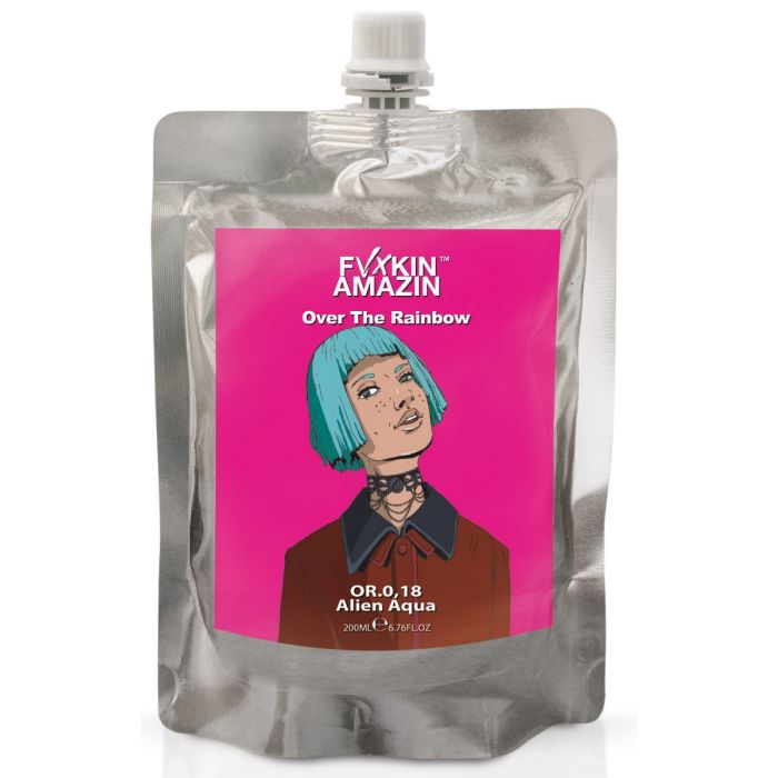 Fvxkin Amazin OVER THE RAINBOW - DIRECT PIGMENT MASK ALIEN AQUA 200 ml main product photo