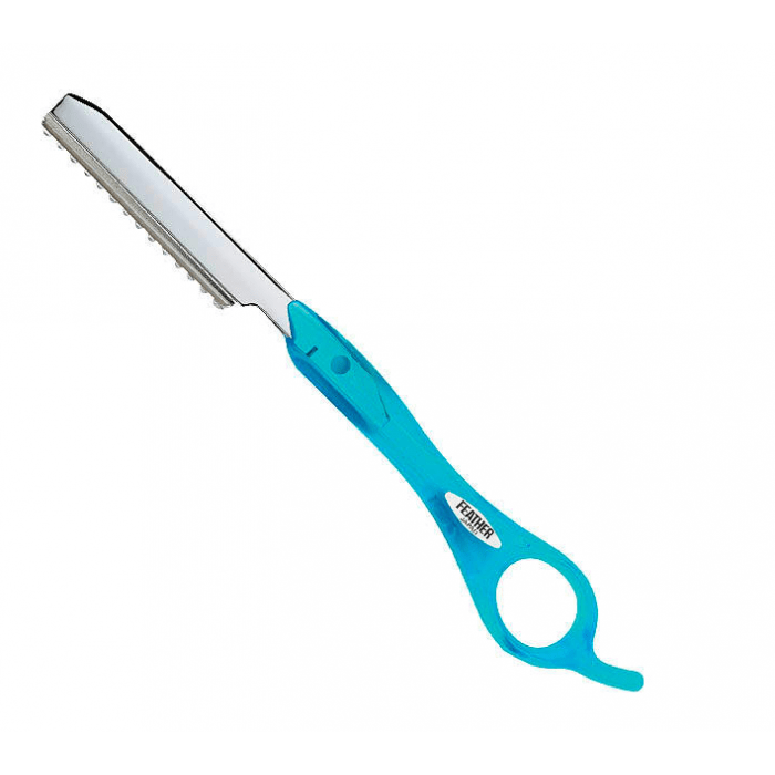 Feather Styling Razor Transparant Aqua Blauw main product photo