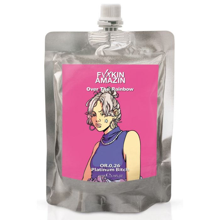 Fvxkin Amazin OVER THE RAINBOW - DIRECT PIGMENT MASK PLATINUM BITCH 200 ml main product photo