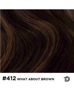 Double True Hair Extensions - 30cm - natural straight - 412 What about Brown