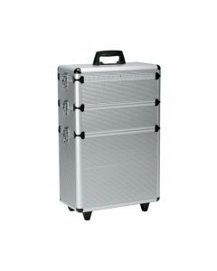 Sibel Aluminium koffer 3-delig op wieltjes Zilver 65x43x22cm