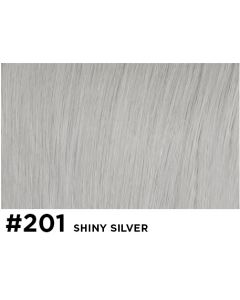 Double True Clip In - 50cm - natural straight - 201 Shiny Silver
