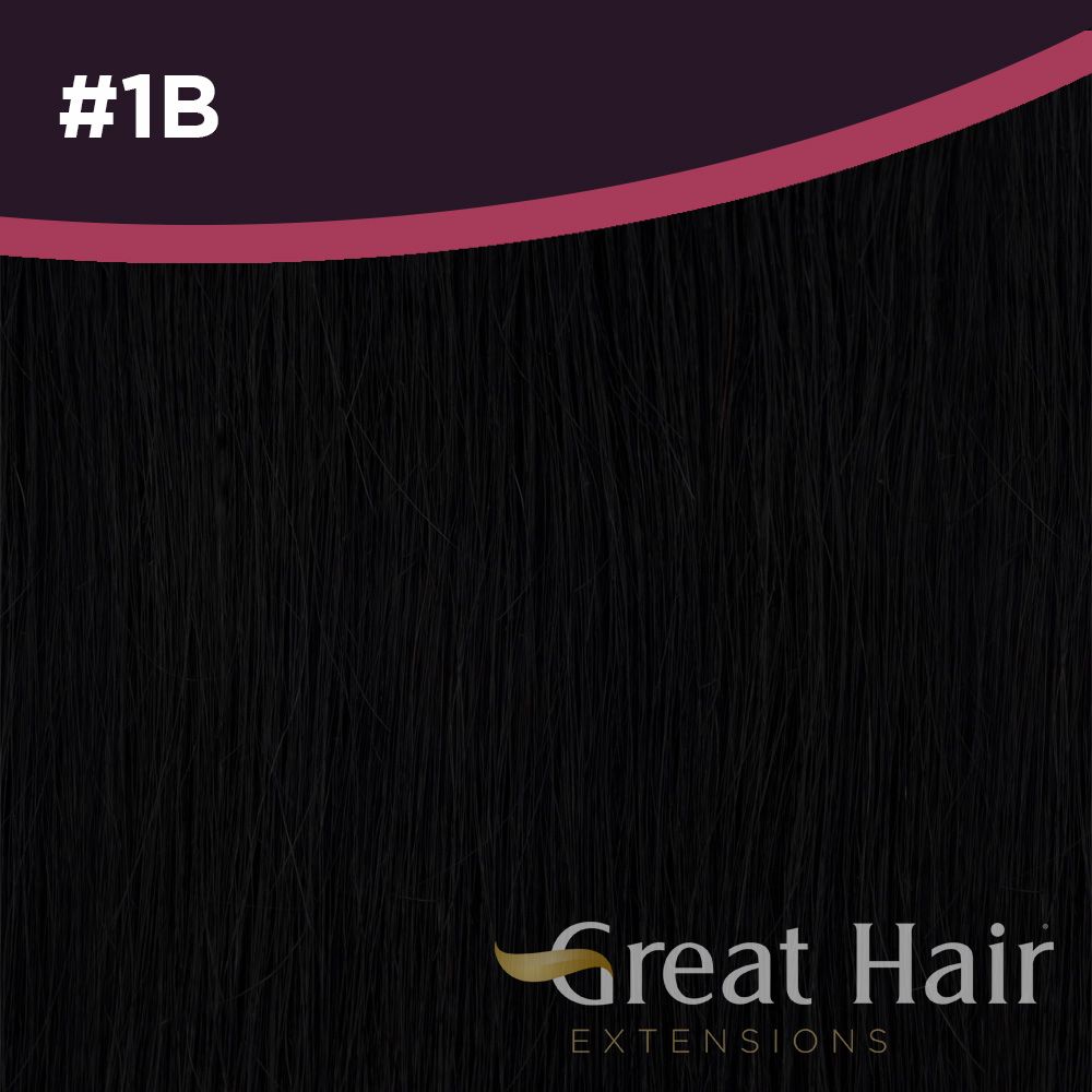 Great Hair Extensions Full Head Clip In - wavy #1B 40cm
