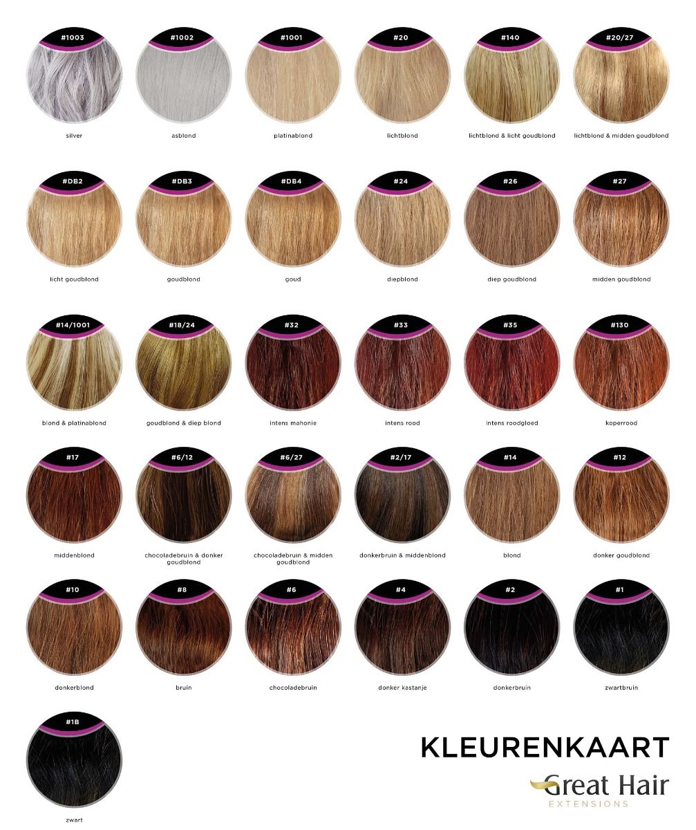 Aubergine Krijger Zin Kleur bepalen | Great Hair Extensions